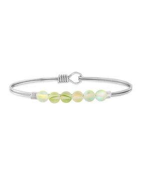 Luca + Danni | Green Quartz Stone Bangle Bracelet for Compassion